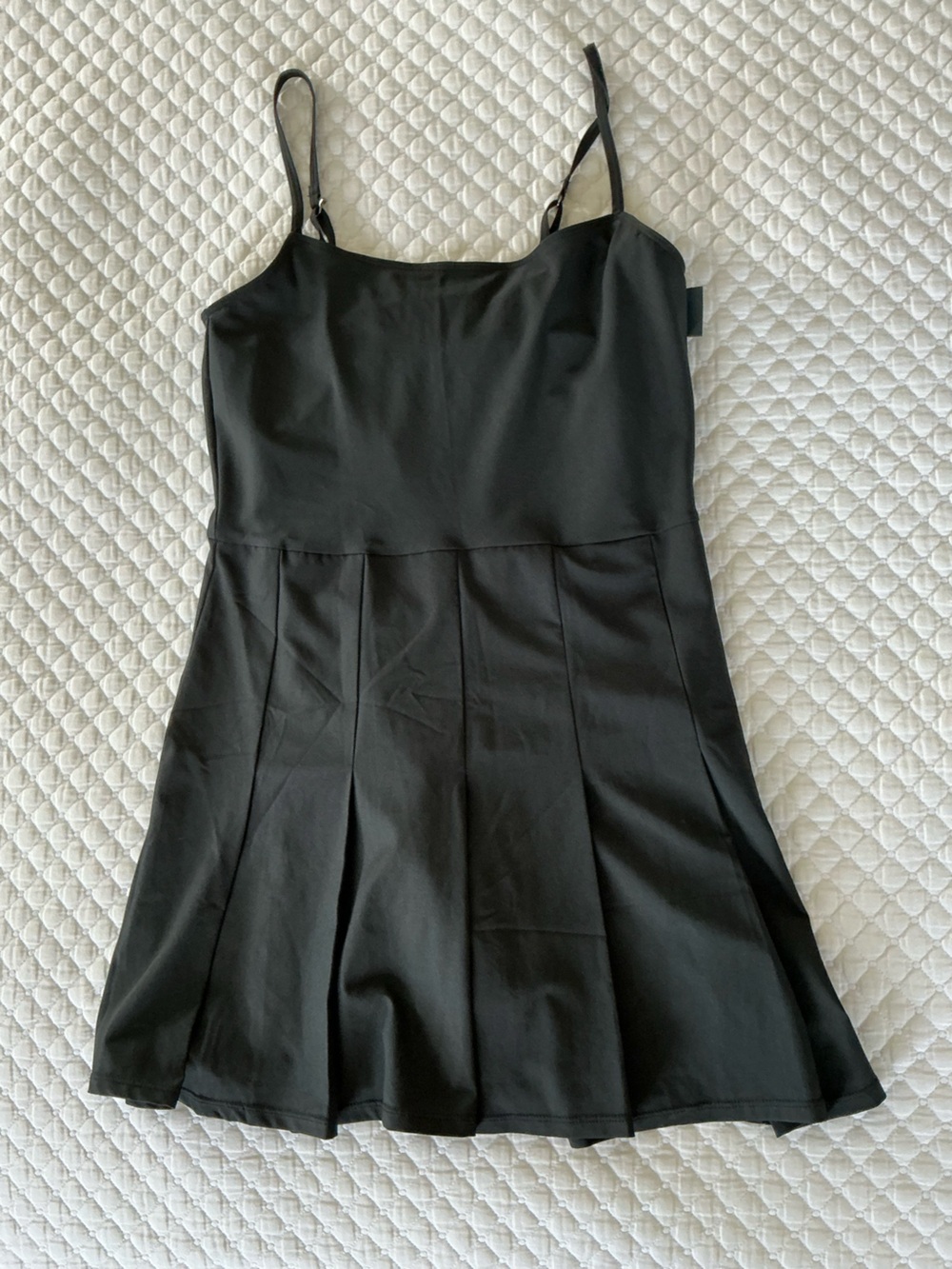 Abercrombie & Fitch Black Pleated Spaghetti Strap Traveler Mini Dress S - Picture 9 of 16